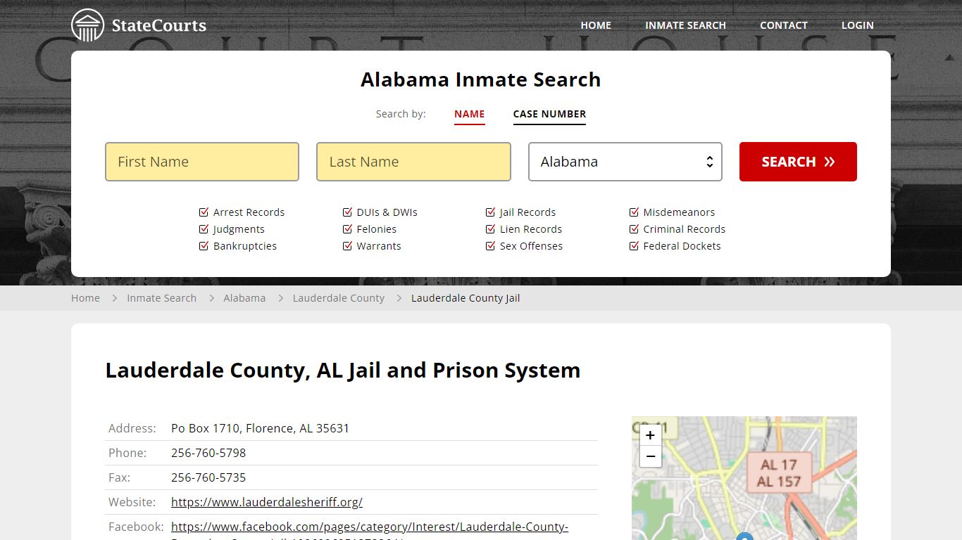 Lauderdale County Jail Inmate Records Search, Alabama - StateCourts